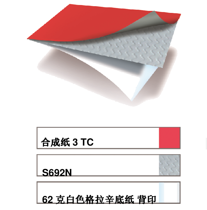 艾利BW0058合成紙不幹膠材料