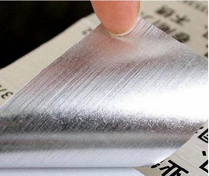 拉絲銀（yín）不幹膠標簽